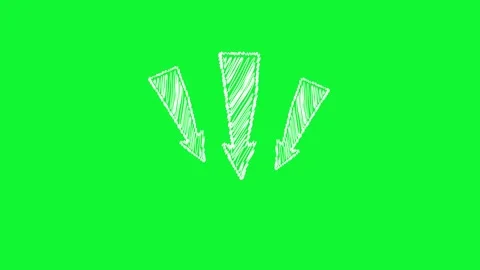 3 arrows pointing down animated icon arrow pointing to an object 4k looping Stock Footage 328202509