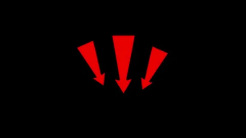 3 arrows pointing down animated icon arrow pointing to an object 4k looping Stock Footage 328202532