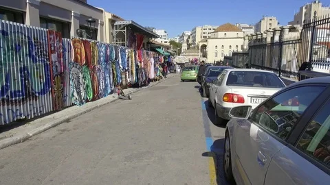 3 Axis Gimbal Shot Walking In Athens Stock Footage 86349452