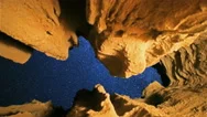 3 Axis Motion Control Astro Time Lapse Of Starry Sky Through Keyhole Cave Stock Footage