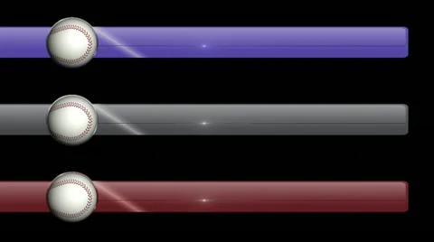 3 Baseball Lower Third, with Alpha Channel - HD1080 Stock Footage 12266883