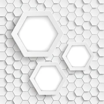 3 Big Hexagon Structure Big Centre Cover Illustrazione stock