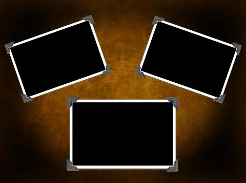3 blank photo frames Stock Photos