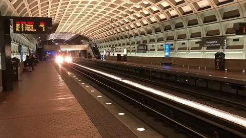 3 boys walking Subway train arriving Stock Footage 110762835