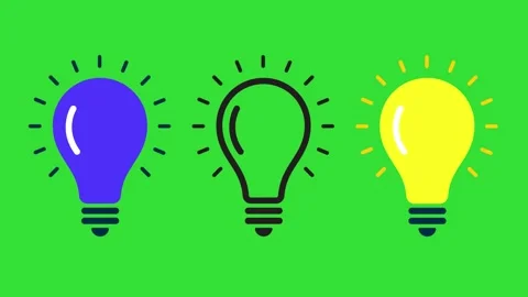 3 bulbs animation Stock Footage 274306522