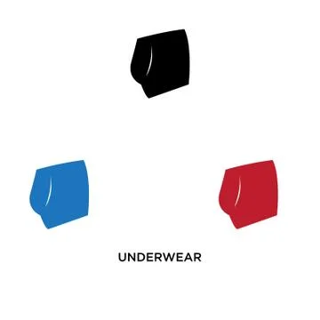 3 bundles simple under ware man logo, short logo designs sport Stock-Illustration