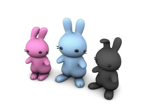3 bunny Stock Illustration