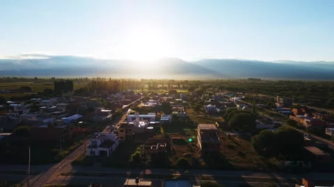 3 Cafayate - small town - sunset Stock Footage 332229598