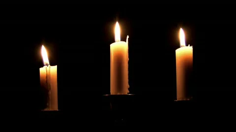 3 candles Video stock 521646