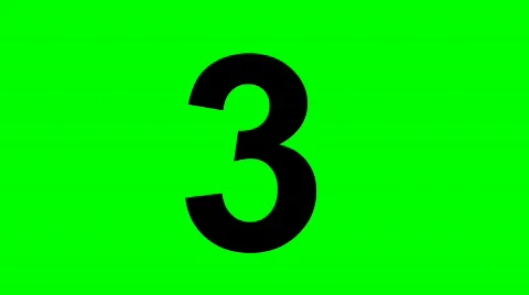 "3" Chromakey Green Screen Animated Fire Snow Water Explosion Lettering Stock Footage 133142