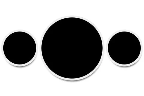 3 Circle Photo Frames Stock Illustration