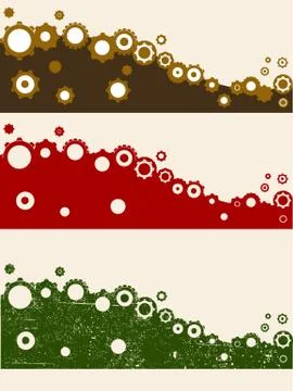 3 Cog Landscape elements Stock Illustration