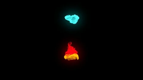3 COLOR INK DROP Stock Footage 104987618