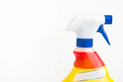 3-Color Red, White &amp; Blue Liquid Spray Bottle Stock Photos