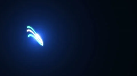 3 colors space ribbons Video stock 36240485