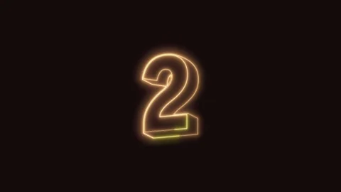 3 Counting Down Animation with Black Background 4K Stock Footage 311429094
