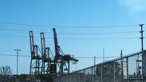 3 cranes medium 库存影片 10883082