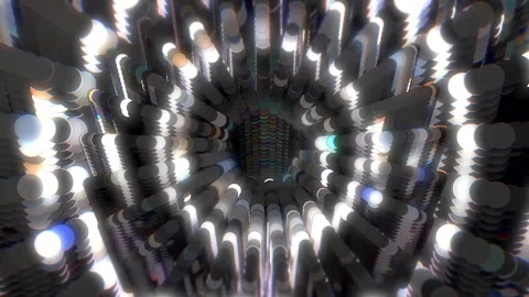 3 D Animation Of Abstract Rotating Particles. Video stock 292912934
