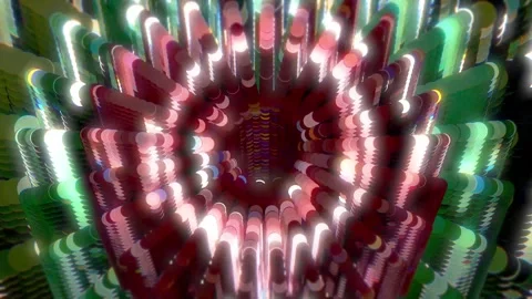 3 D Animation Of Abstract Rotating Particles 02 Video stock 295617536