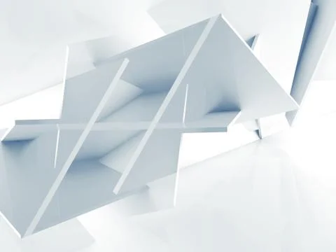 3 d background, chaotic polygonal blocks pattern Illustrazione stock