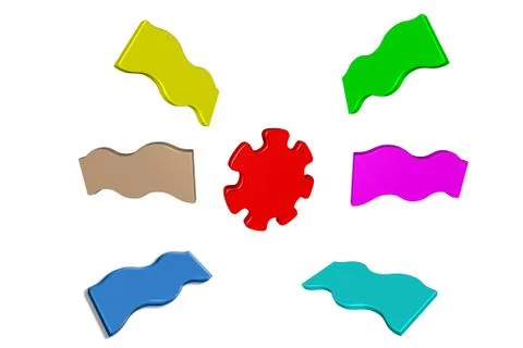 3 D Button Collection Stock Photos