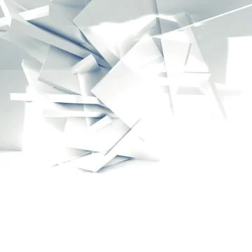 3 d chaotic polygonal blocks pattern Stock Illustration