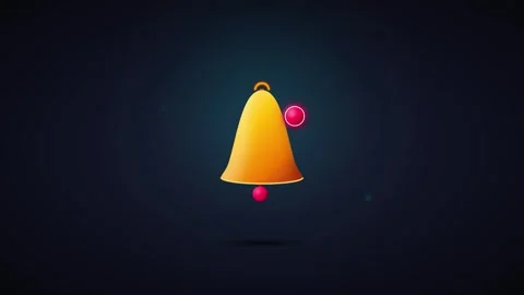 3 d notification bell animation social media alert and ui Stock Footage 337554247
