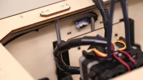 3-D printer head view from above Stock Footage 123976733