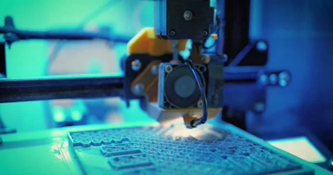 3-D Printer Technology - Age of automatons and robotics. Stock Footage 150983746
