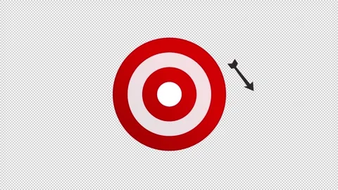 3 d red target with black background 스톡 동영상 307182317