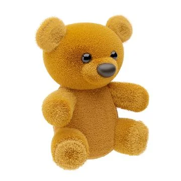 A 3 d rendered illustration of a cute stuffed toy teedy bear. Illustrazione stock
