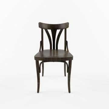3 D retro chair front view Stock Illustration