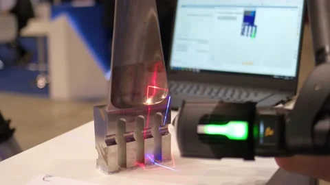 3 d scanner. Modern technologies, production, equipment, heavy industry Stock Footage 153822974