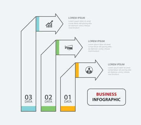 3 data infographics tab paper thin line index template. Vector illustration a Stock Illustration