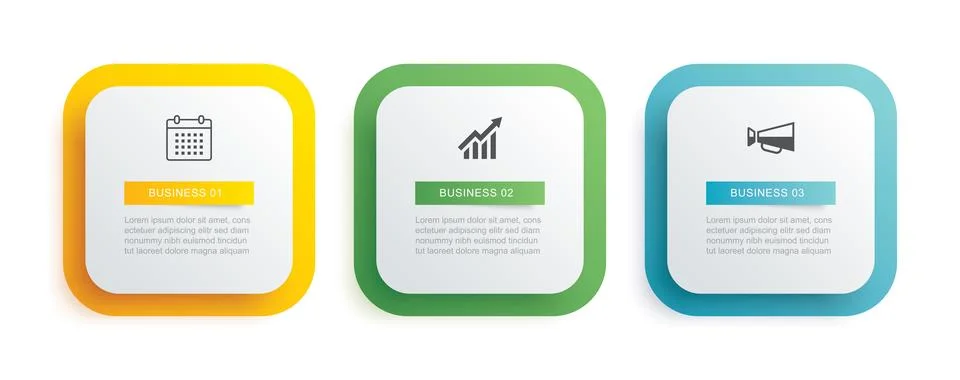 3 data infographics tab paper index template. Illustration abstract backgroun Stock Illustration