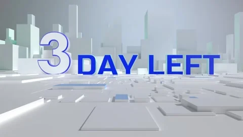 3 day left Video stock 268403863