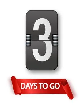 3 days to go icon set. Countdown of days remaining. Offer timer sticker limited イラスト素材