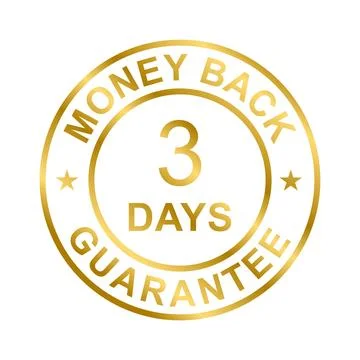 3 days money back guarantee icon vector for graphic design, logo, website, .. Stock Illustration