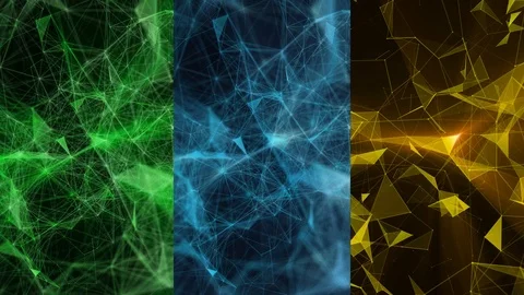 3 different color plexus background for technology, business theme. VERTICAL  Stock Footage 108247632