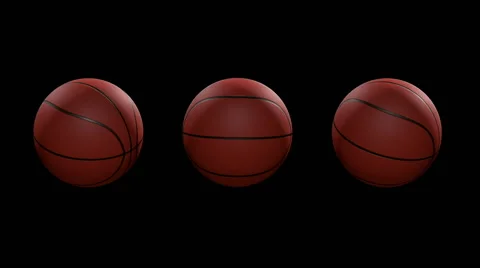 3 Different rotations of Basketball Balls. Stock Footage 42909164