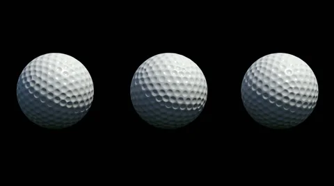 3 Different rotations of Golf Balls. Stock Footage 42909059