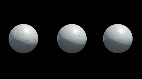 3 Different rotations of Volleyball Balls Stock Footage 42946912