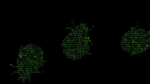 3 Digital Virus Bugs - Computer Data Problem - Crawling Loop - Flashing Green Stock Footage 270337930