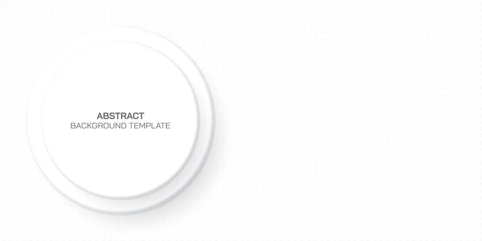 3 dimension circle frame paper cut style on white paper rough textured vect.. Stock Illustration