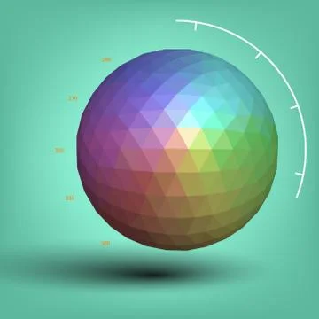 3 Dimension color ball. Illustrazione stock