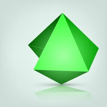 3 dimension of polygon vector. Stock Illustration