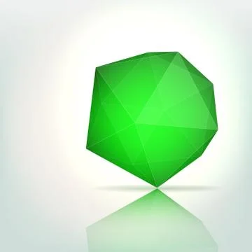 3 dimension of polygon vector. Stock Illustration