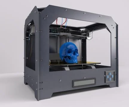 3 Dimensional  Printer Stock Illustration