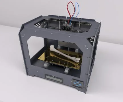 3 Dimensional  Printer Stock Illustration