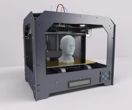 3 Dimensional  Printer Stock Illustration